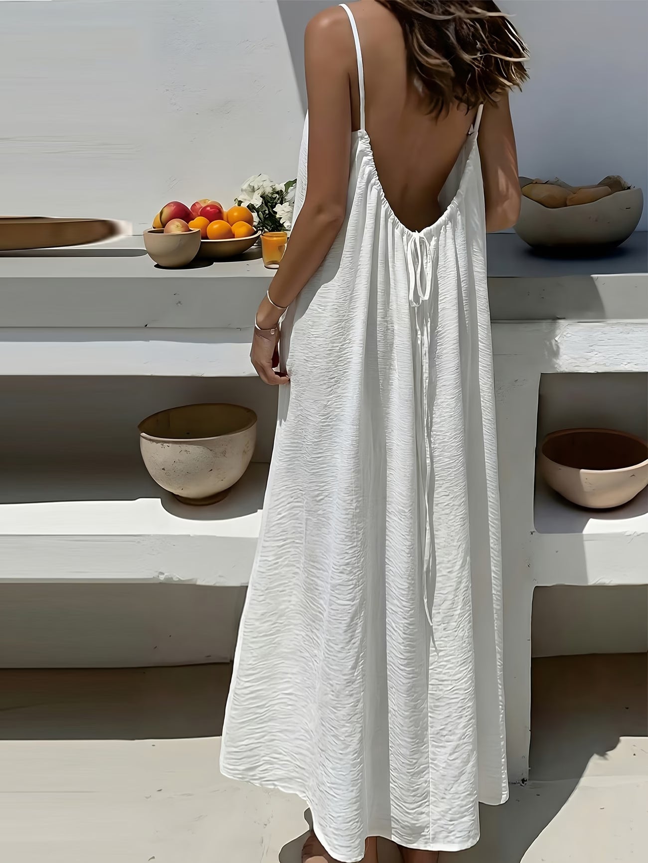 Damsel Adjustable Backless Cami Lounge Dress