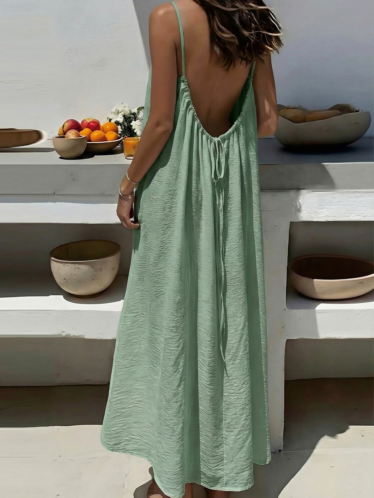 Damsel Adjustable Backless Cami Lounge Dress